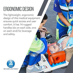Dynarex DynaLift Portable Transport Unit - Waterproof & Durable Patient Transport Equipment with 14 Handles - Carries up to 1500 lbs - White, Case of 10 | SurgiMac Dental Supply