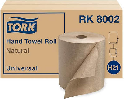 Tork Paper Hand Towel Roll Natural H21, Universal, 100% Recycled Fiber, 6 Rolls x 800 ft,