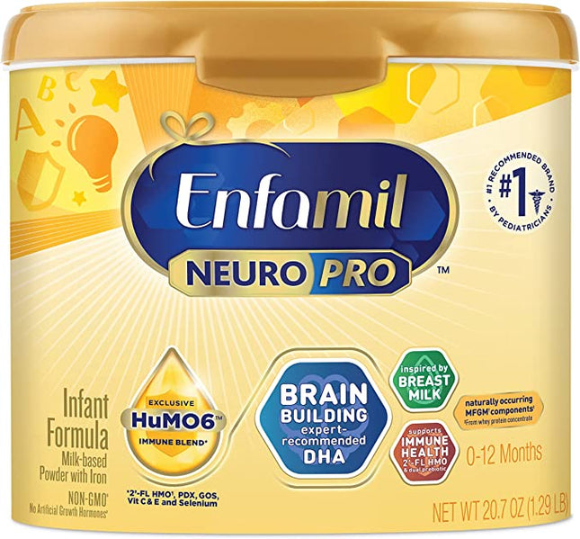 Mead Johnson | Enfamil NeuroPro Baby Formula, Inspired by Breast Milk, Non-GMO, Reusable Tub, 20.7 Oz | 3220012