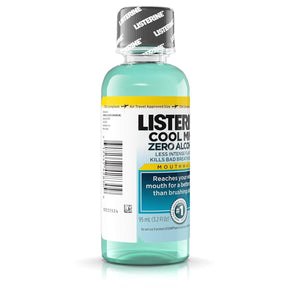 Listerine Antiseptic Zero Cavity Mouthwash, Clean Mint, 3.2 Ounce (Pack of 24) | SurgiMac Dental Supply
