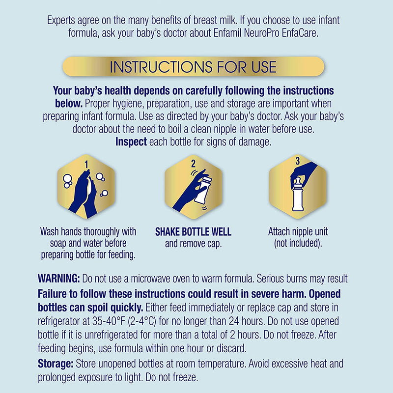 Infant Formula Enfamil NeuroPro EnfaCare 2 oz. Bottle Liquid Milk-Based Premature 124902