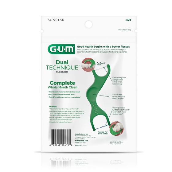 Sunstar | Gum Dual Technique Flossers, 2/pk, 48 pk/bx | 821P