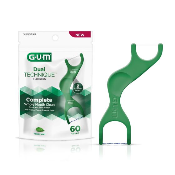 Sunstar | Gum Dual Technique Flossers, 2/pk, 48 pk/bx | 821P