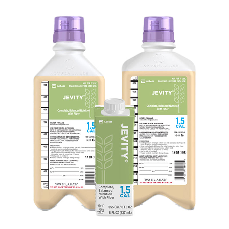 Tube Feeding Formula Jevity 1.5 Cal with Fiber Unflavored Liquid CS/8 62681