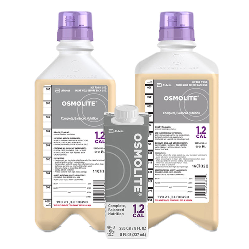 Tube Feeding Formula Osmolite 1.2 Cal Unflavored Liquid 1.5 Liter Bottle 62693