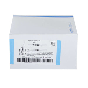 Peripheral IV Catheter ViaValve 22 Gauge 1 Inch Polyurethane Straight Hub Blood Control Sliding Safety | SurgiMac Dental Supply