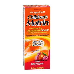 Children's Pain Relief Motrin 100 mg / 5 mL Strength Ibuprofen Oral Suspension 4 oz. 50580018450