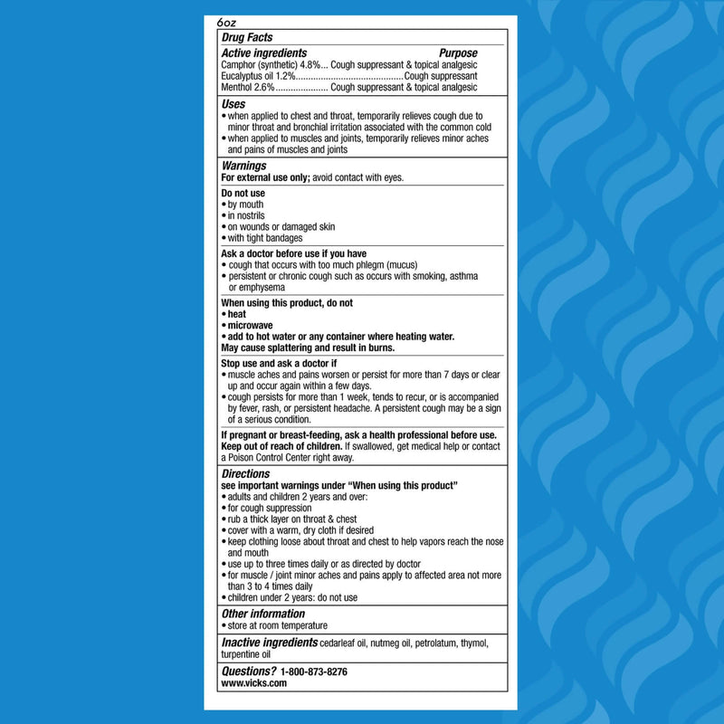 Chest Rub Vicks VapoRub 4.8% - 1.2% - 2.6% Strength Ointment 3.53 oz. | SurgiMac Dental Supply