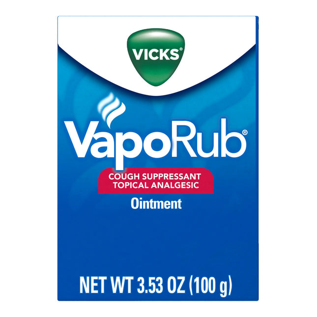 Chest Rub Vicks VapoRub 4.8% - 1.2% - 2.6% Strength Ointment 3.53 oz.