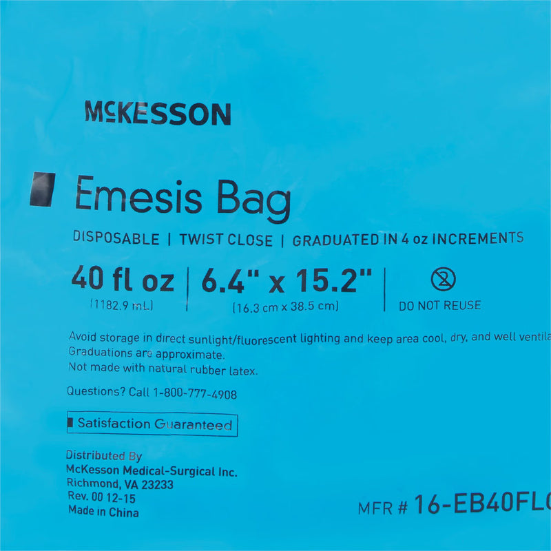 Emesis Bag McKesson 40 oz. Blue