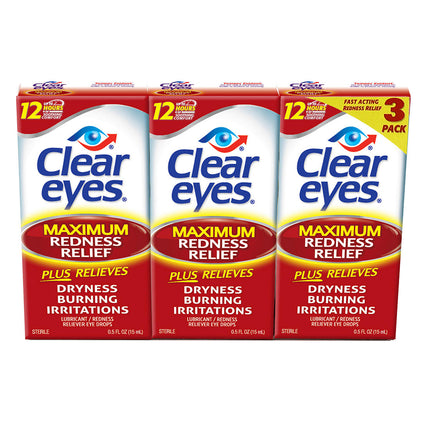 Prestige Clear Eyes Redness Reliever Eye Drops, 3 pk./45mL