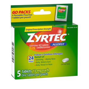 Allergy Relief Zyrtec 10 mg Strength Tablet 14 per Box 30312547204300