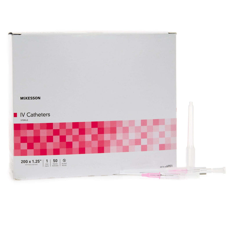 Peripheral IV Catheter McKesson 20 Gauge 1.25 Inch Without Safety 6051-1