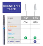 Round End Taper Disposable Diamond 10/Pk | SurgiMac Dental Supply