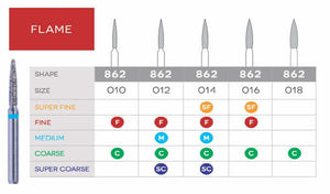 Flame Disposable Diamond 10/Pk | SurgiMac Dental Supply