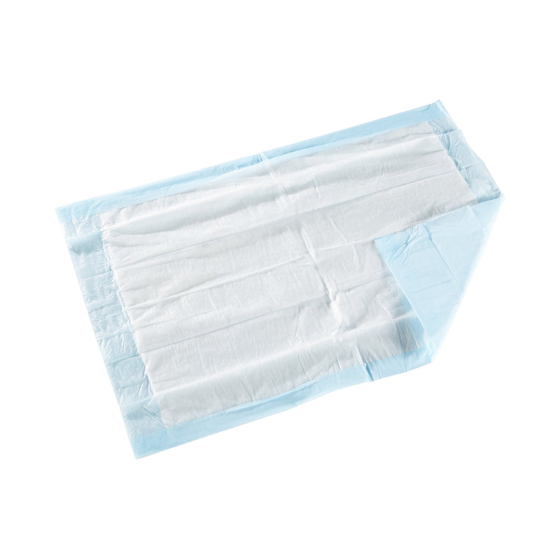 Disposable Underpad McKesson Classic 17 X 24 Inch Fluff / Polymer Light Absorbency UPLT1724