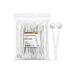 SurgiMac 4.5 Medium Plastic Mouth Mirror with 7" Spatula Handle, Disposable, White, MacSafe, 100/Box, 20bx/Case