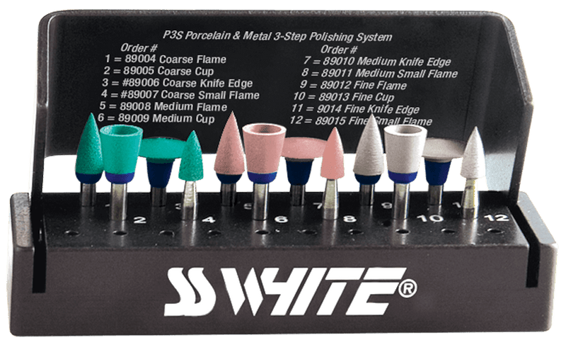 P3S Polisher Kit 12Pcs S,M & Fine | SurgiMac Dental Supply