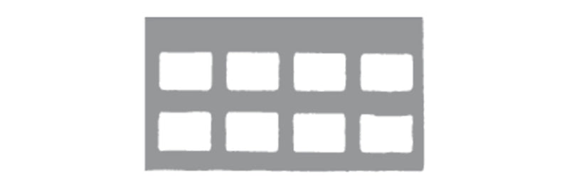 Perfect Pocket Film Mounts Vinyl/Blue 2-Rows, 8 Window Horizontal, Size 2, Box