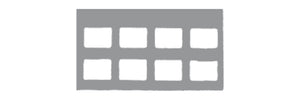 Flow Dental GreyLight Film Mounts Plastic/Grey 2 Rows, 8 Window Horizontal, Size 2, box
