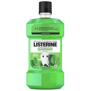 Listerine Smart Rinse Kids Mouthwash Oral Rinse, Mint Shield Flavor, 500mL, 6/cs | SurgiMac Dental Supply