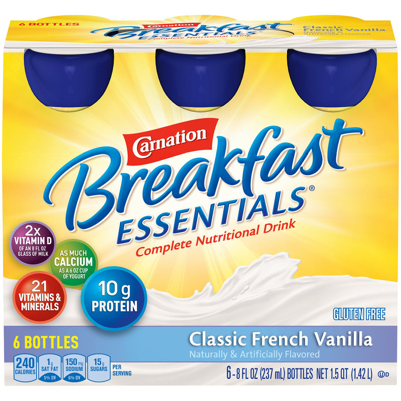 Oral Supplement Carnation Breakfast Essentials French Vanilla Flavor Liquid 12230501-1