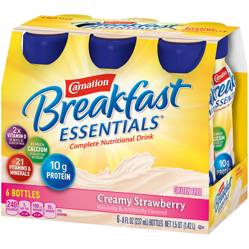 Oral Supplement Carnation Breakfast Essentials Creamy Strawberry Flavor Liquid 12230500-1