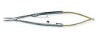 Premier Castroviejo Needle Holder with TC Tungsten Carbide Inserts and gold