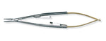 Premier Castroviejo Needle Holder with TC Tungsten Carbide Inserts and gold