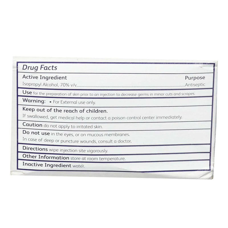 Alcohol Prep Pad BD™ Isopropyl Alcohol Individual Packet 326895-1