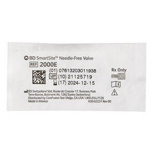 BD SmartSite 2000E Needleless Connector Negative Displacement Valve for IV Therapy, Monoport & Tri-port 2000E-1