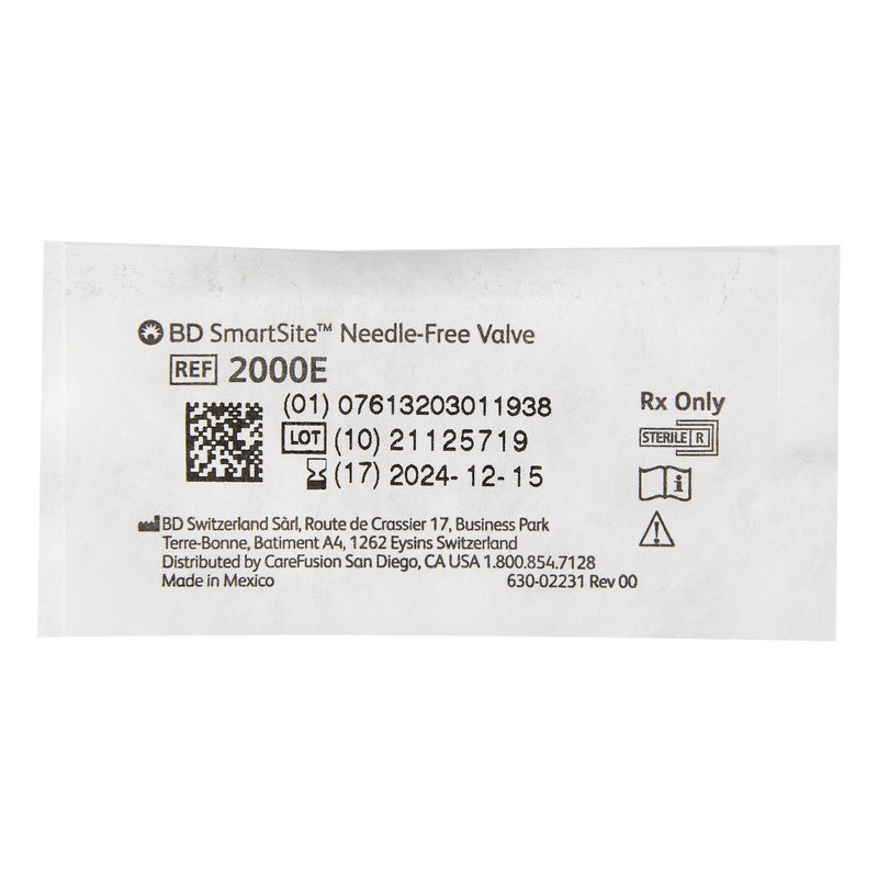 BD SmartSite 2000E Needleless Connector Negative Displacement Valve for IV Therapy, Monoport & Tri-port 2000E-1