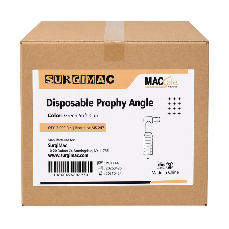 SurgiMac Disposable Prophy Angle with Soft Cup, MacSafe, 500/Pk, 4pk/Case