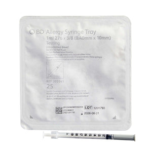 BD PrecisionGlide 1 mL Standard Allergy Tray - 27 Gauge, 3/8 Inch Non-Safety Thin Wall Needle | SurgiMac Dental Supply