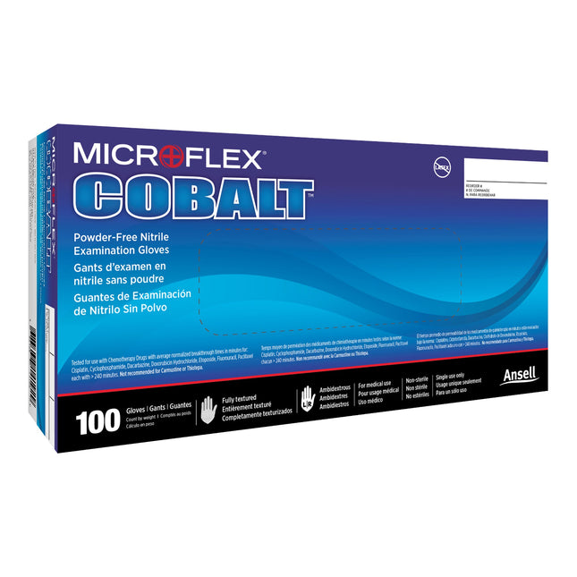 Ansell Microflex Cobalt Powder Free Nitrile Exam Gloves | N190-1 | Ansell | SurgiMac