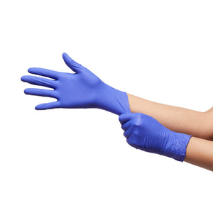 Exam Glove McKesson Confiderm 3.0 250 per Box NonSterile Nitrile Standard Cuff Length Textured Fingertips Blue Chemo Tested / Fentanyl Tested