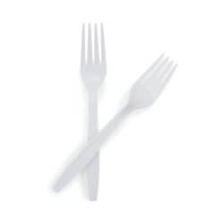 Fork McKesson Heavy Weight White Polypropylene | SurgiMac Dental Supply