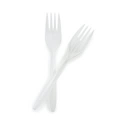 Fork McKesson Medium Weight White Polypropylene | SurgiMac Dental Supply