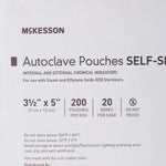 Sterilization Pouch McKesson Ethylene Oxide (EO) Gas / Steam 3-1/2 X 5 Inch Transparent Blue / White Self Seal Paper / Film | SurgiMac Dental Supply