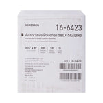 Sterilization Pouch McKesson Ethylene Oxide (EO) Gas / Steam 3-1/2 X 9 Inch Transparent Blue / White Self Seal Paper / Film | SurgiMac Dental Supply