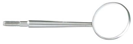 Miltex Size 3 cone socket magnifying metal mouth mirror, box of 12 mirrors | SurgiMac Dental Supply