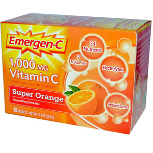 Oral Supplement Emergen-C Daily Immune Support Super Orange Flavor Powder 0.30 oz. Individual Packet | SurgiMac Dental Supply