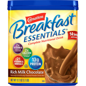 Oral Supplement Carnation Breakfast Essentials Rich Milk Chocolate Flavor Powder 10050000356031