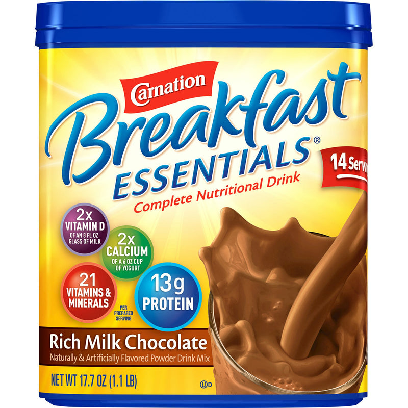Oral Supplement Carnation Breakfast Essentials Rich Milk Chocolate Flavor Powder 10050000356031