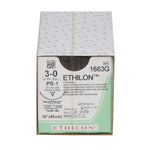 Ethilon™ Nylon PS-1 3/8 Circle Reverse Cutting Needle Size 3-0 Monofilament | SurgiMac Dental Supply