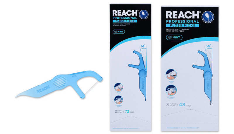 Professional Floss Picks, Mint, 3 Count/Bag 48 bgs/cs | SurgiMac Dental Supply