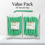 SurgiMac Surgical Aspirating Tips, Green, 1/4" diameter, Molded at 30 degree angle, MacSafe, 25/Box, 50bx/Case