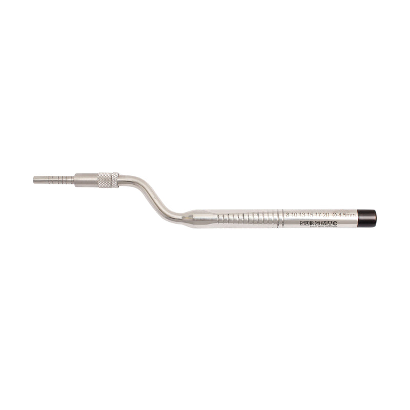 SurgiMac #1 Angled Sinus Osteotomes L-Key Stops Concave Diameter 4.5, Stainless Steel, Pro Series, 1/Pk | SurgiMac Dental Supply