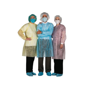 Isolation Gown, Yellow, Thumb Loop, 10/pk, 10 pk/cs A69961