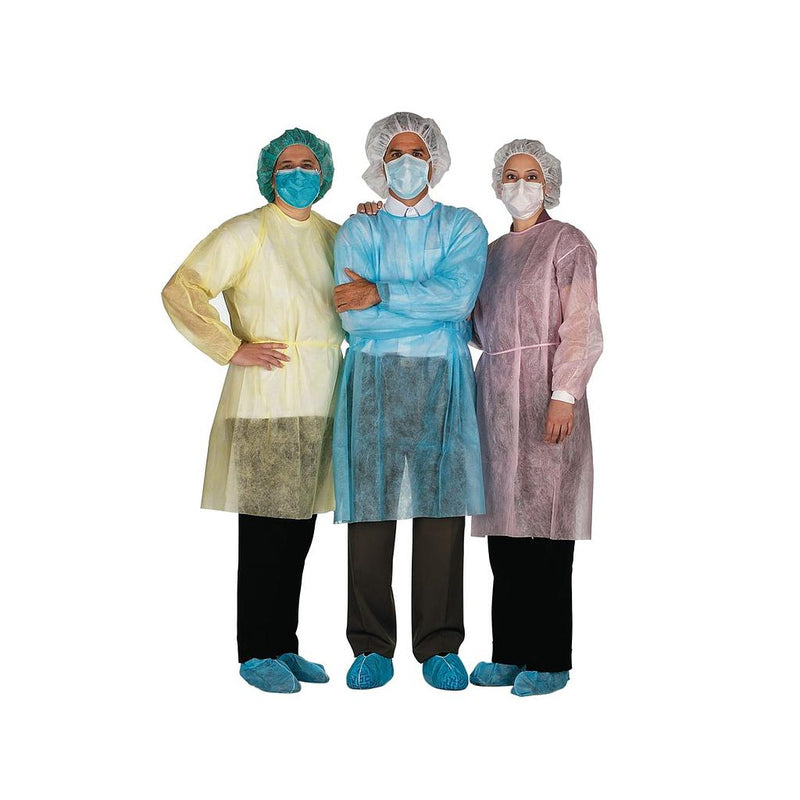 Isolation Gown, Yellow, Thumb Loop, 10/pk, 10 pk/cs A69961